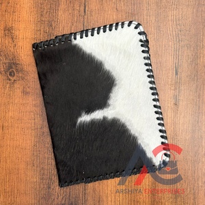 Carpeta de cartera de piel de vaca al por mayor para cubierta de cuaderno de composición de documentos A4 organizador de trabajo de negocios de cuero genuino - Product Image 1