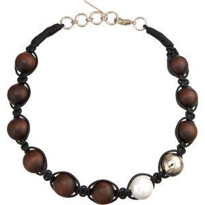 Collar de cadena gruesa negra audaz acabado mate eslabones de resina de gran tamaño joyería de declaración moderna ligera mujeres hombres ropa unisex - Product Image 4