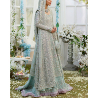 Robes Salwar pour femmes, style pakistanais, dentelle unie, sequins, boutons, vêtements de fête, 2023, Georgette lourde avec broderie