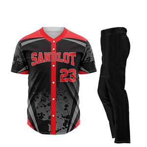 Uniforme de baseball et softball 100% polyester personnalisé pour hommes maillot de baseball boutonné par sublimation pour vêtements de sport pour hommes - Product Image 1