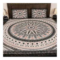 Ensemble de couette et couvre-lit en coton polyester léger toutes saisons, motif floral, rayures, feuilles, géométrique, housse de couette douce tricotée, style hôtel