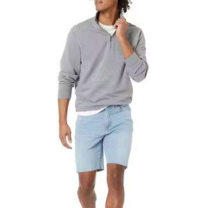 Sweat-shirt en Polaire Solide à Demi-Zip et Fermeture Éclair pour Homme - Product Image 3