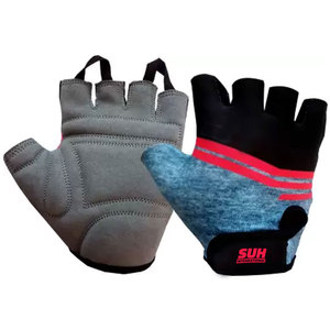 Guantes de Gimnasio de Cuero Transpirables y Ligeros de Medio Dedo para Levantamiento de Pesas y Ciclismo, Unisex - Product Image 1