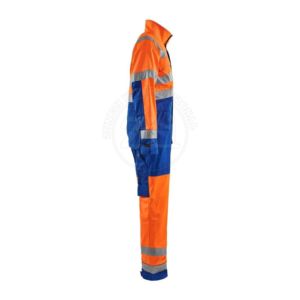 100% FR Cotton <b>Waterproof</b> Safety HI-Vis Reflective Tape Men's <b>Work</b> Coverall Custom Made Fire Retardant Workwear Uniforms - Product Image 2