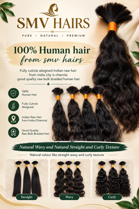 Cabello humano Remy de grado 12A. Cabello crudo Remy indio a granel sin procesar de grado 12A, sin piojos y nueces Virgin One Donor Hairs - Product Image 2