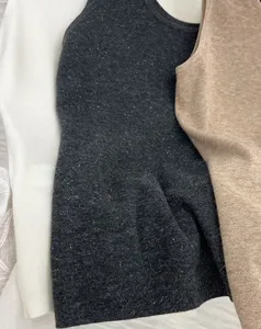 เสื้อกล้ามออกกำลังกายสีดำสำหรับผู้หญิงเสื้อกล้ามครอป - Product Image 5