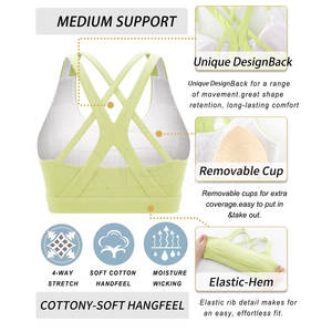 สปอร์ตบราสำหรับออกกำลังกายโยคะ - Product Image 5