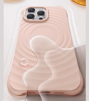 Coque arrière de protection de luxe magnétique en TPU silicone ultra-mince antichoc avec motif vague 3D en relief pour iPhone 16 Pro Max 16 Plus