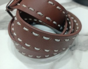 Ceinture en cuir de buffle pleine fleur vintage classique avec boucle à ardillon confortable décontracté longueur personnalisée vente chaude du Pakistan - Product Image 4