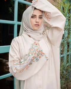 ชุดเดรสคาร์ดิแกนมุสลิมสำหรับผู้หญิงเสื้อผ้าฮิญาบอาบาดูไบคาร์ดิแกนไซส์ใหญ่ - Product Image 3