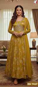 Latest Designer Chinon With HandWork <b>Kurti</b> Set <b>Woman</b> Fashion Manufacturer And Supplier From Surat At Cheap Rate - Product Image 6