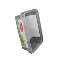 Conteneur rectangulaire en plastique PP de 24 oz avec couvercle pour biscuits, salades, sushis, nouilles, miel, mélasse, yaourt, halva - Recyclable, compatible micro-ondes