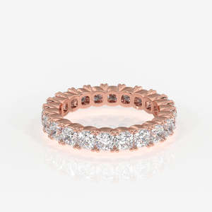 <b>Cushion</b> Cut Lab Grown Diamond Eternity Band 18K Gold <b>Ring</b> Premium Diamond <b>Rings</b> Product Category - Product Image 6