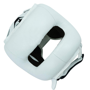 Boxeo Head Gear Fighting Headgear Sparring Kick Boxing Training Head Guard Pu cuero genuino - Product Image 6
