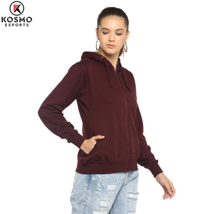 เสื้อฮู้ดแบบสวมศีรษะของผู้หญิงเสื้อฮู้ดแบบมีซิปออกแบบได้ตามต้องการ - Product Image 4