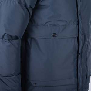 Leppa hiver Cargo doudoune imperméable en nylon coquille fermeture à glissière impression vintage enduit traitement coupe-vent col à capuche - Product Image 1