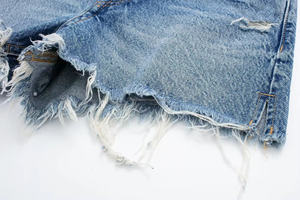 Women <b>High</b> <b>Waist</b> <b>Ripped</b> Satin <b>Denim</b> <b>Shorts</b> 100% Cotton Breathable Anti-Wrinkle Vintage Wash Distressed - Product Image 6