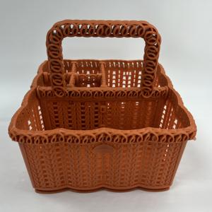 Panier compact à compartiments avec poignée de transport, parfait pour les ustensiles d'épices et les ongles, fabriqué au Vietnam. - Product Image 1