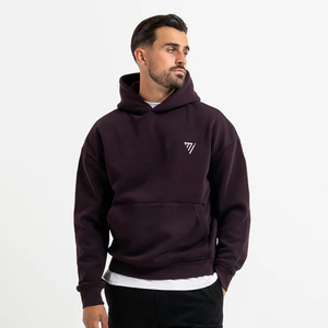 Sudadera con Capucha para Hombre 100% Algodón de Alta Calidad, Logotipo Personalizado, Estilo Holgado con Hombros Caídos, Diseño Liso para Otoño - Product Image 2