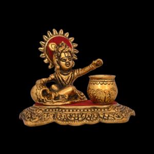Krishna con Matki para decoración del hogar y regalo, nuevo producto, artesanía, Metal, dorado, plateado - Product Image 6