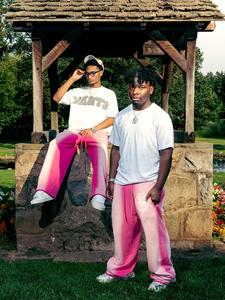 กางเกงวอร์มขาบานสำหรับผู้ชายกางเกงสเวตเตอร์ทรงหลวมขาตรงซีดซีดจางกางเกงวอร์มทรงหลวมไซส์ใหญ่พิเศษกางเกงขาบานสำหรับทุกเพศ - Product Image 2