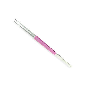 Micro-pince chirurgicale Debekay TC de qualité chirurgicale, poignée enduite de rose, micro-pince chirurgicale allemande droite en acier inoxydable ronde - Product Image 1