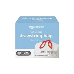 ถุงขยะแบบมีเชือกรูดสำหรับครัวขนาด 13 แกลลอน ยี่ห้อ Best sales Basics กลิ่นหอมสะอาดสดชื่น ผลิตจากวัสดุรีไซเคิลจากขยะผู้บริโภค 10% บรรจุ 45 ใบ - Product Image 2