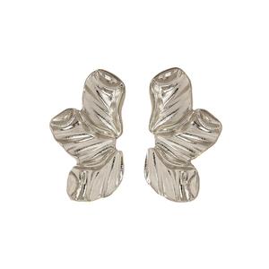 NX23-J Geometric Flower Shape Women <b>Stud</b> Brass Antique <b>Silver</b> Plated Zircon Trend Fashion Party Gifts Personality Simplicity - Product Image 1