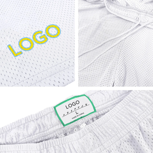 Short de basket-ball personnalisé rose imprimé léopard grande taille logo séchage rapide respirant tissu en maille antibactérienne ceinture élastique - Product Image 5