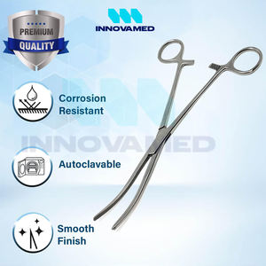 Pinzas de bloqueo de hemostato de alta resistencia de calidad superior Instrumentos quirúrgicos manuales reutilizables de forma curva con soporte en línea - Product Image 6