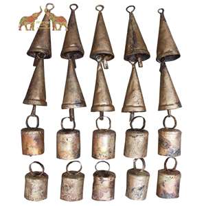 Wholesale Vintage Style Rustic Iron Tin Bell Decorative Accent with Smooth Finish for Seasonal Holiday and Festival Decorations - Product Image 1