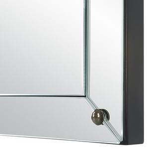 Miroir mural Art Déco avec <span class=keywords><strong>cadre</strong></span> noir et rosace en <span class=keywords><strong>verre</strong></span> biseauté à 8 panneaux pour décoration intérieure moderne et glamour - Product Image 6