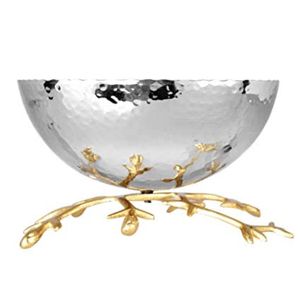 NEW COLLECTION BLACK POWDER COATED <b>STAINLESS</b> <b>STEEL</b> <b>BOWL</b> WITH SILVER METAL STAND SERVING <b>BOWL</b> POWDER COATED <b>STEEL</b> <b>BOWL</b> - Product Image 5