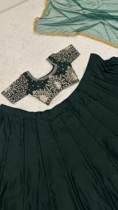 Conjunto de Lehenga Choli de Seda Georgette con Estampado Digital, Hecho a Mano, Hermoso, para Fiesta de Cumpleaños 2026, Invierno - Product Image 4