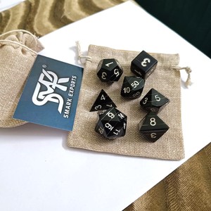 Juego de dados de cuerno de búfalo auténtico, dados de juego poliédricos tallados a mano para tablero de aventura DND RPG y juegos de rol - Product Image 5