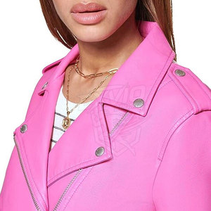 Veste en cuir pour femmes en cuir PU de qualité supérieure à prix de gros, veste en cuir pour femmes élégante et ajustée - Product Image 5