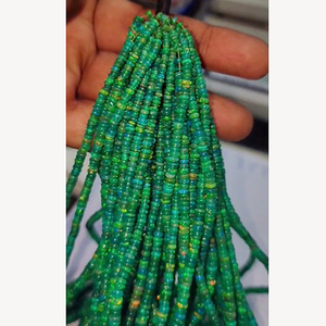 25 brins perles de pierres précieuses opale éthiopienne naturelle 3-5mm rondelle lisse 905 cts lot 16 pouces couleur verte US $308 All - Product Image 1