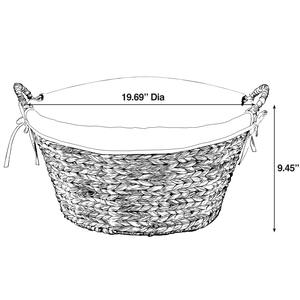 ตะกร้าผ้าหวายพร้อมหูหิ้ว ตะกร้าเก็บของทำมือ ขายส่ง เป็นมิตรกับสิ่งแวดล้อม ผลิตในเวียดนาม - Product Image 2