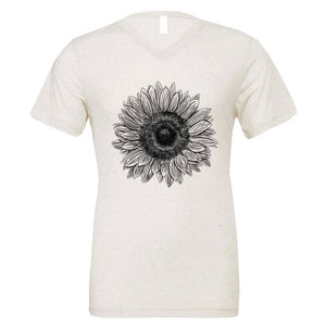 Camiseta transpirable informal de manga corta con cuello redondo de algodón 100% de alta calidad para mujer, tela de lona de talla grande de ajuste Regular - Product Image 4