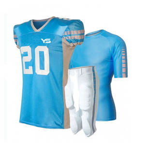 Uniforme de football américain unisexe de haute qualité nouveauté ensembles d'équipe sportive de couleur unie avec technique de sublimation - Product Image 1
