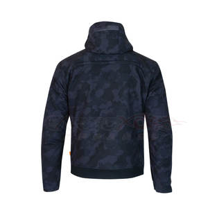 Logo de course personnalisé veste de vêtements de sport de moto imperméable et coupe-vent à capuche en molleton de polyester dans les grandes tailles - Product Image 2