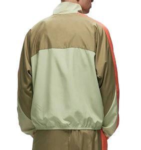 Conjunto Deportivo para Hombre con Bloques de Color, Chaqueta Cortavientos con Cierre Completo, Pantalones Deportivos Ligeros de Poliéster para Correr - Product Image 2