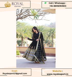 Nouvelle collection de fausses robes de soirée avec broderie Dupatta - Product Image 4