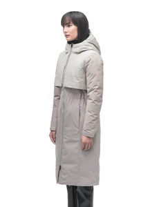 Parka courte surdimensionnée à capuche respirante tricotée par service OEM Veste bouffante Chapeau détachable Spandex/Polyester Hiver - Product Image 2
