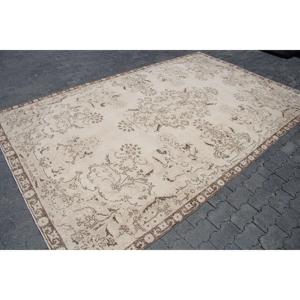 Tapis turc surdimensionné de 6,7 x 10,6 pieds, tapis persan vintage brun - Product Image 3