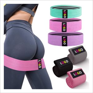Vente en gros Logo personnalisé, bandes d'exercice de hanche, ensemble de tissu, bandes de résistance, sac en Latex coton OEM personnalisé - Product Image 4