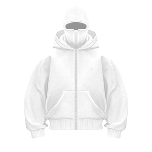 100% coton pull à capuche unisexe sweats à capuche personnalisés pour hommes deux pièces Sports de plein air décontracté hommes à capuche avec capuche couverture complète du visage - Product Image 3