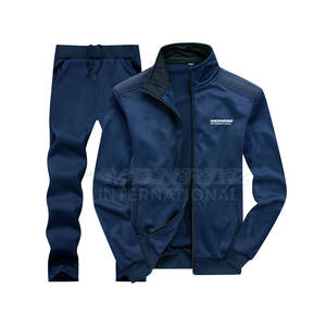 ชุดวอร์มเล่นกีฬาสีพื้นสำหรับผู้ชายชุดวอร์มใส่เล่นยิมออกแบบโลโก้ได้ตามต้องการ - Product Image 5