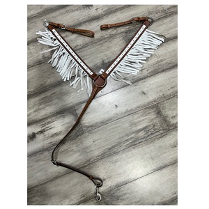Plastron de cheval occidental de qualité supérieure en cuir indien, taille et logo personnalisés - Product Image 1