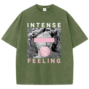 Custom Puff Printing Logo Streetwear <b>Acid</b> Wash T-shirts Men's Oversized <b>Drop</b> Shoulder Heavyweight Boxy Fit Blank T Shirt for Men - Product Image 6